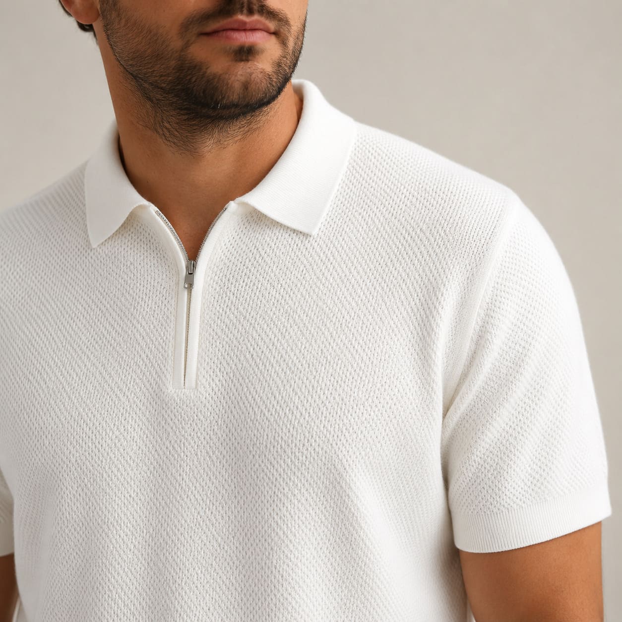 Regent Zip Knit Polo