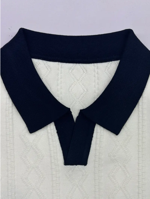 Textured Knit Polo