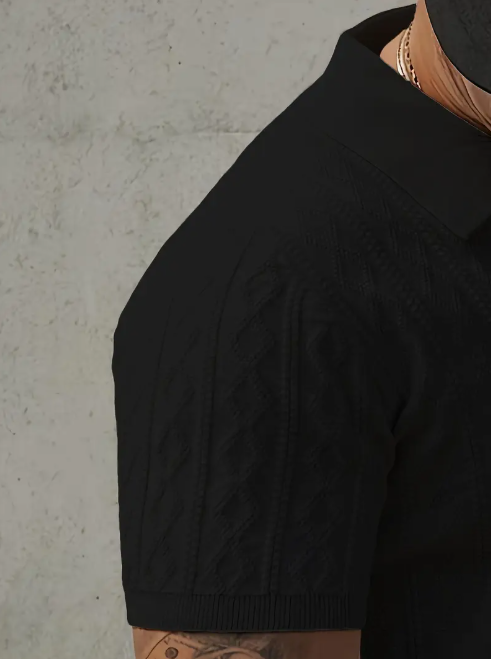 Textured Knit Polo
