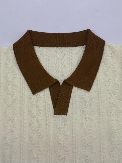 Textured Knit Polo