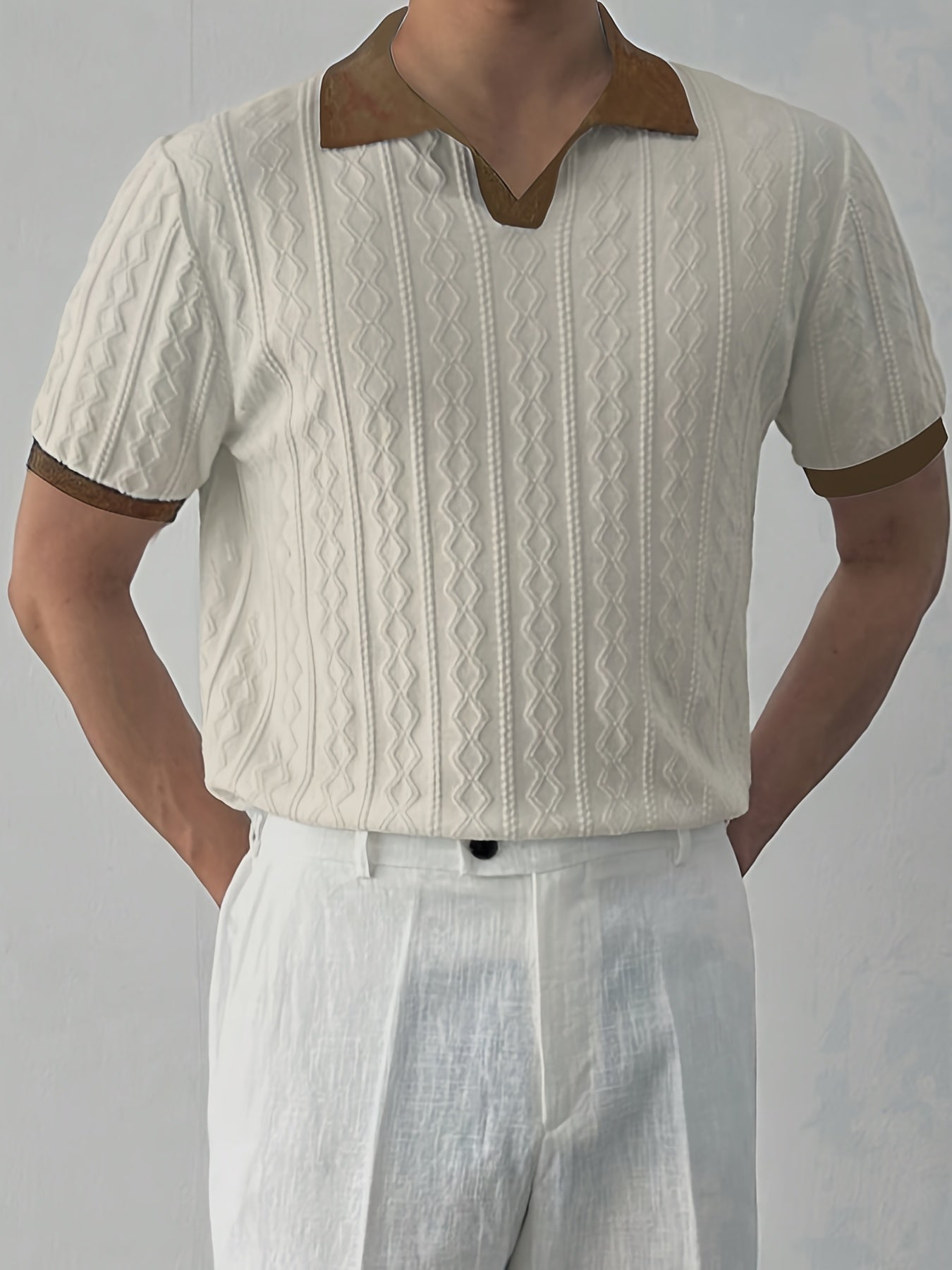 Textured Knit Polo
