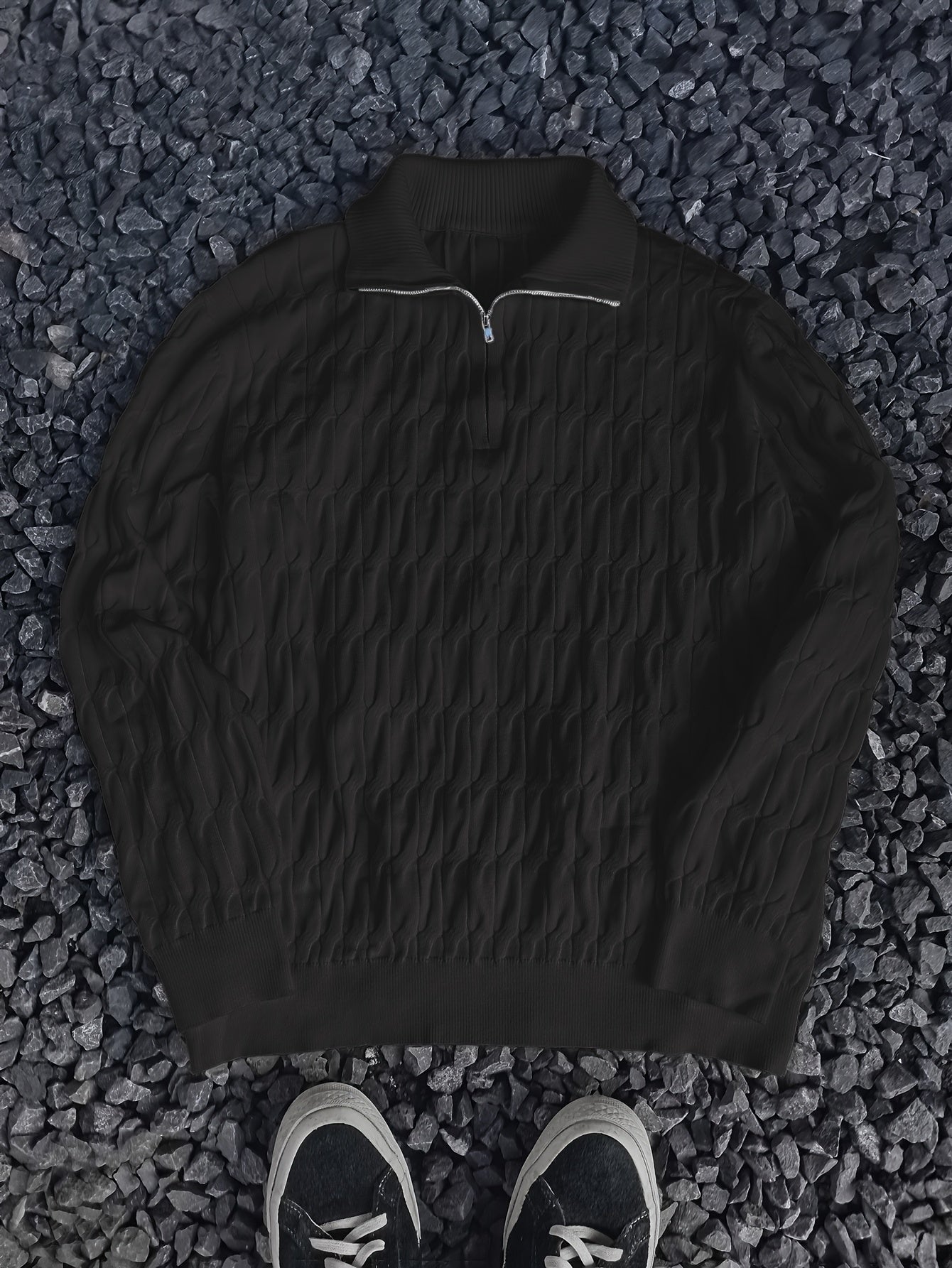 Langford Textured Half-Zip Sweater