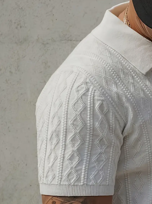 Textured Knit Polo