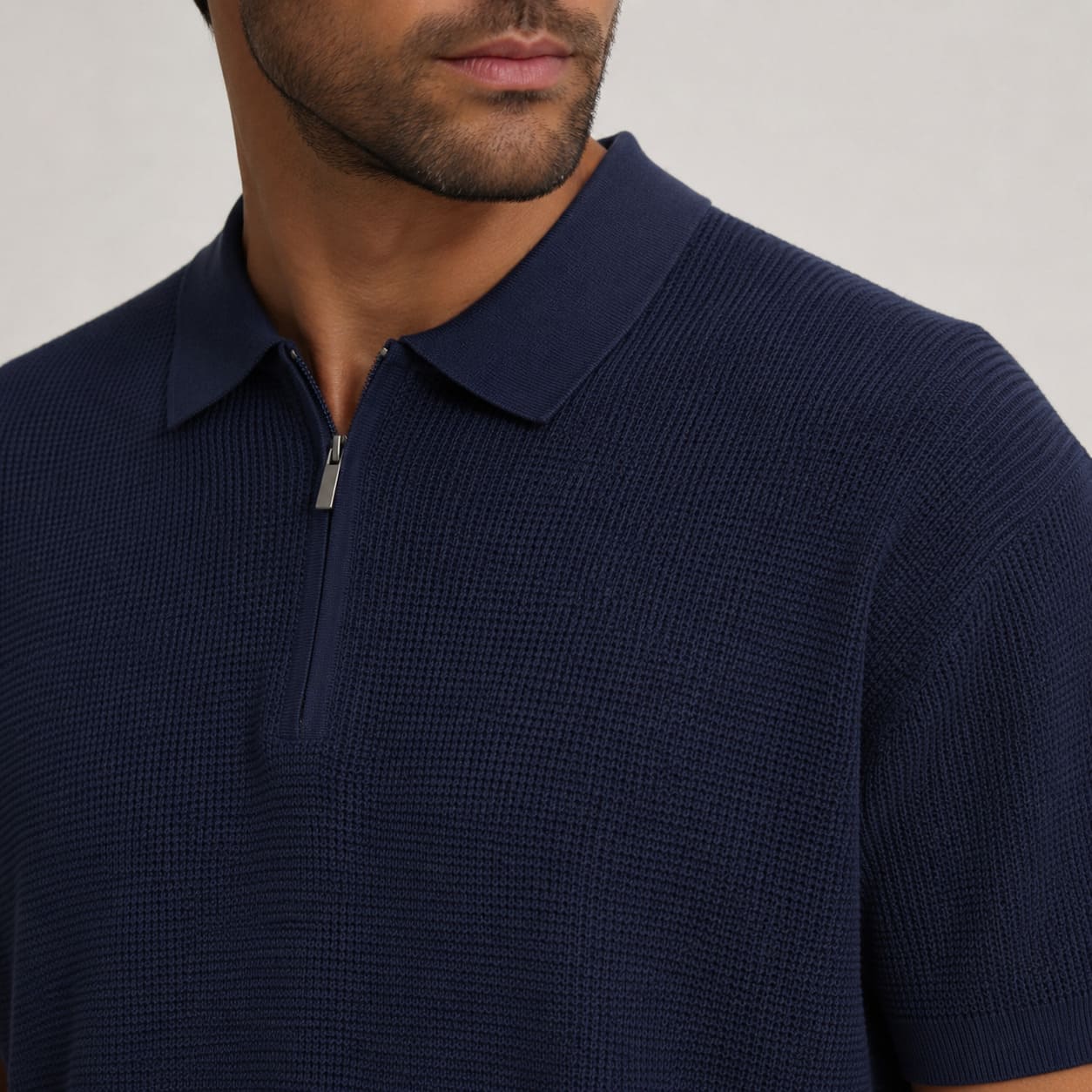 Regent Zip Knit Polo